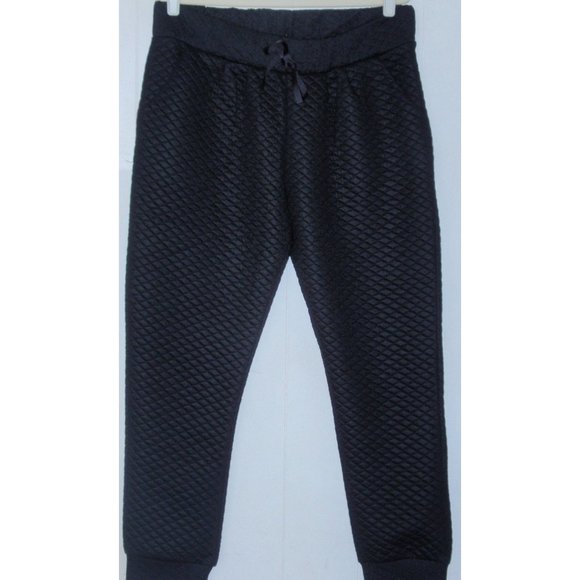 H&M Pants - H&M QUILTED BLACK OVERSIZED JOGGERS 14